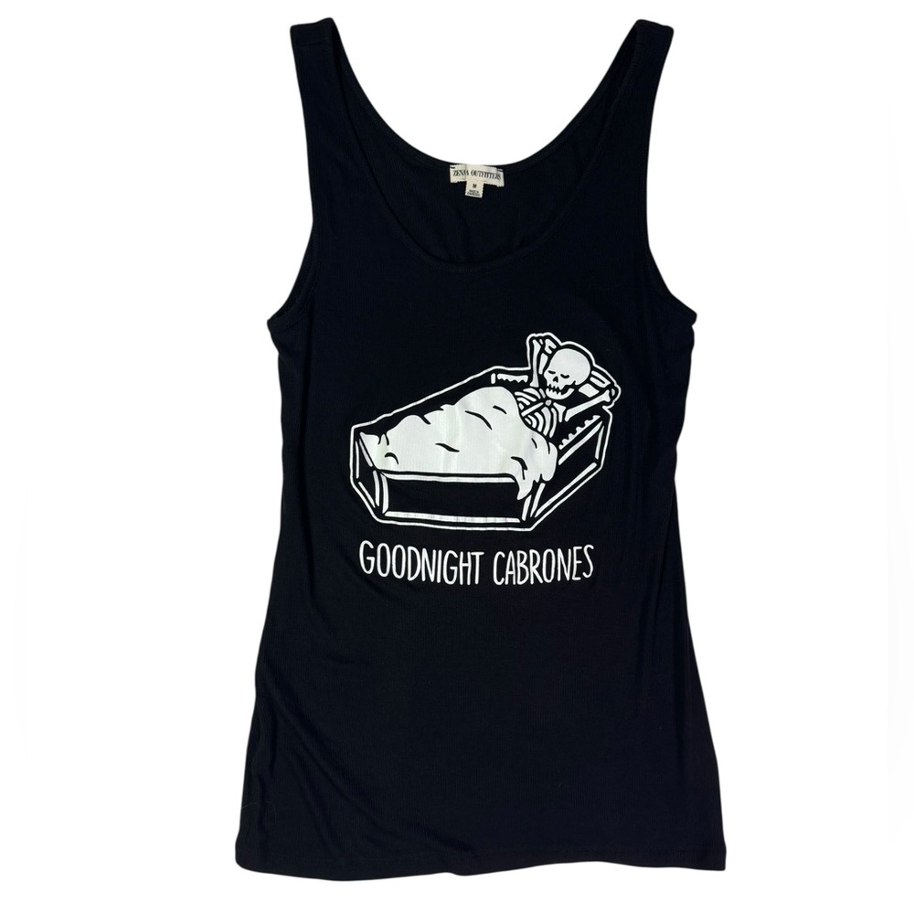 – “Goodnight Cabrones” Skeleton‎ Graphic – Black – Size Medium